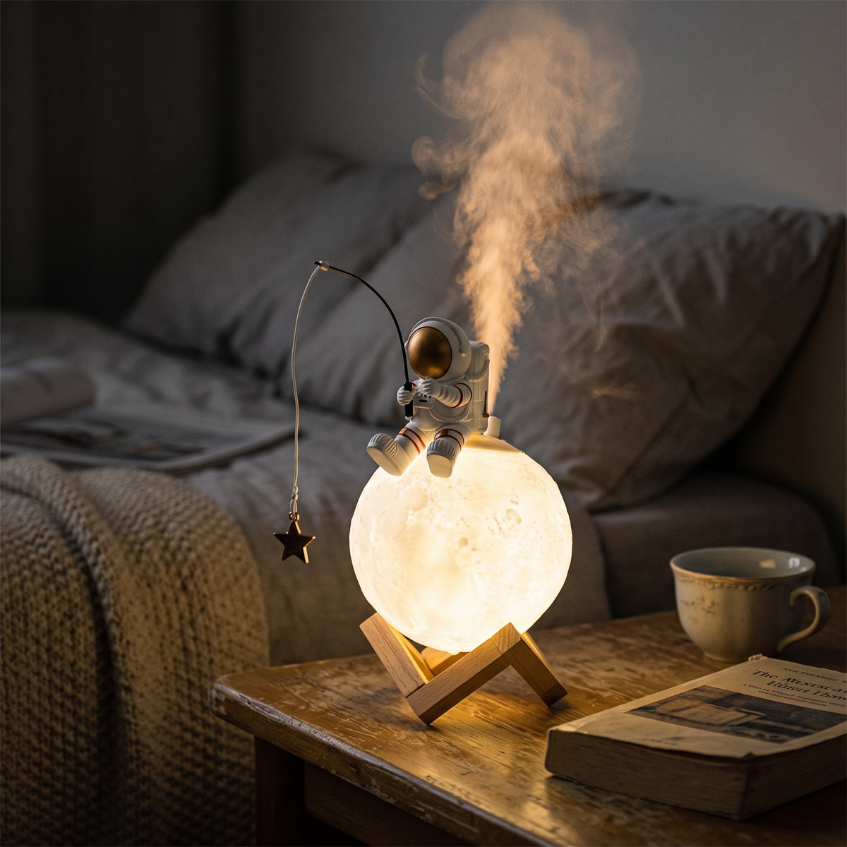 Moon and Astronaut Lamp Humidifier