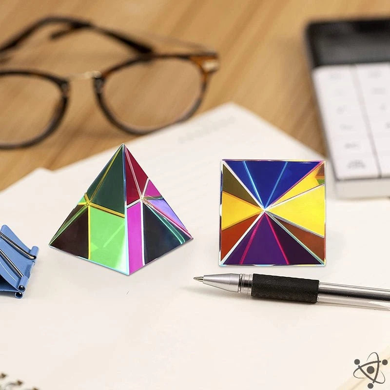 Colorful Pyramid Prism Science Decor