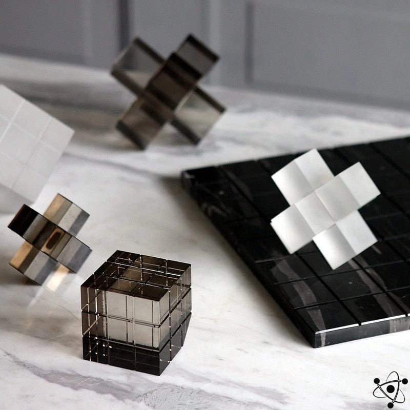 Crystal Decoration Cube Science Decor