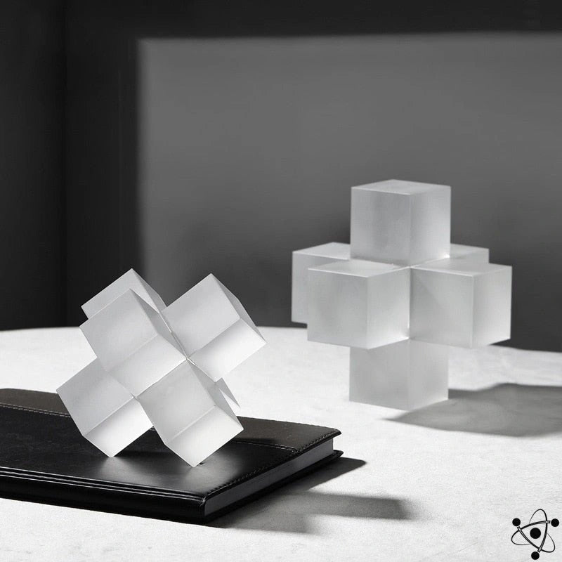 Crystal Decoration Cube Science Decor