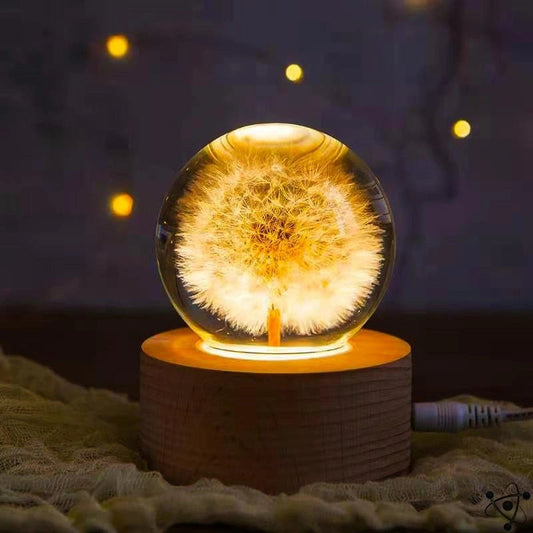 Dandelion Crystal Ball Science Decor