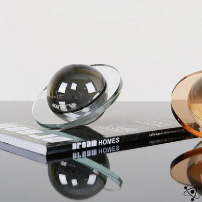 Flying Saucer Crystal Sphere Science Decor