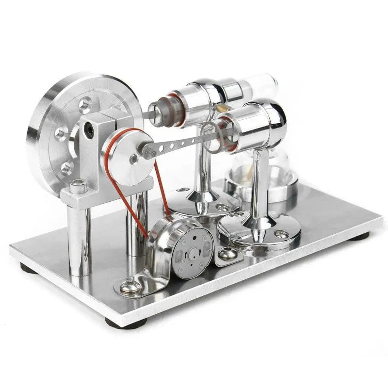 Candle-Powered Stirling Engine Science Decor