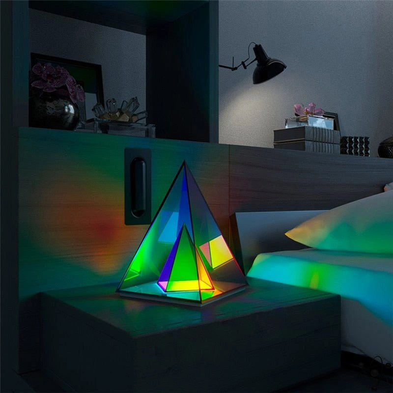 Infinity Pyramid Lamp Science Decor