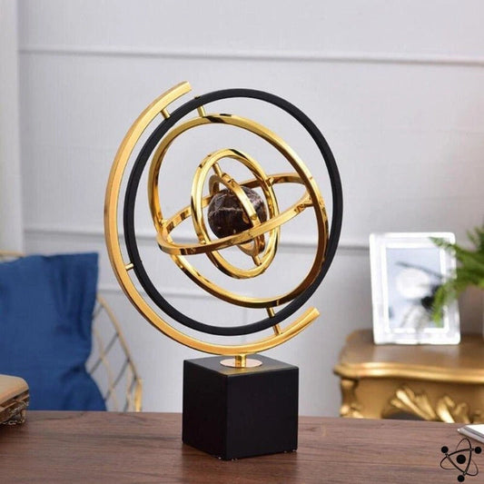 Metal & Marble Globe Science Decor
