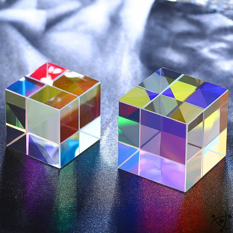 Optical Glass Cube Prism Science Decor