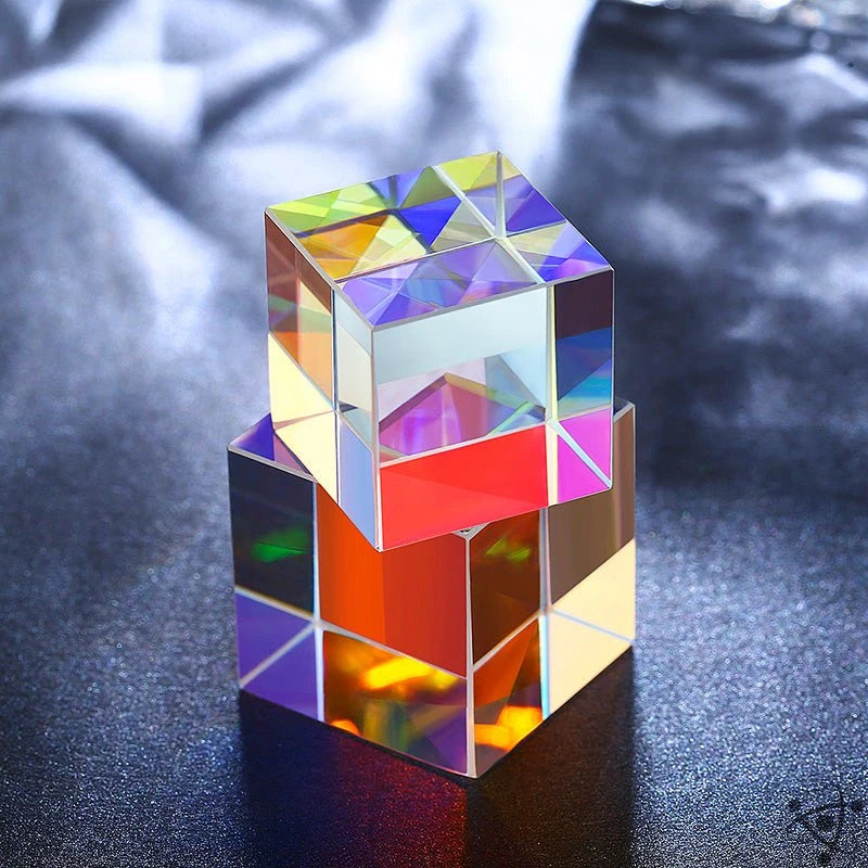 Optical Glass Cube Prism Science Decor
