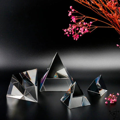 Optical Glass Pyramid Prism Science Decor