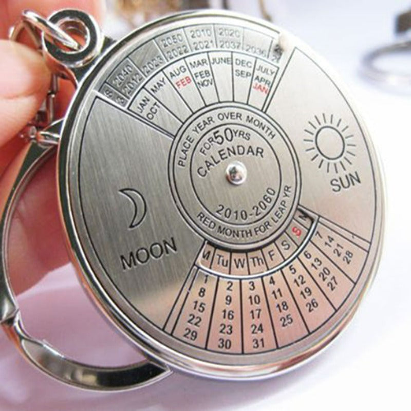 Perpetual Calendar Keychain Science Decor