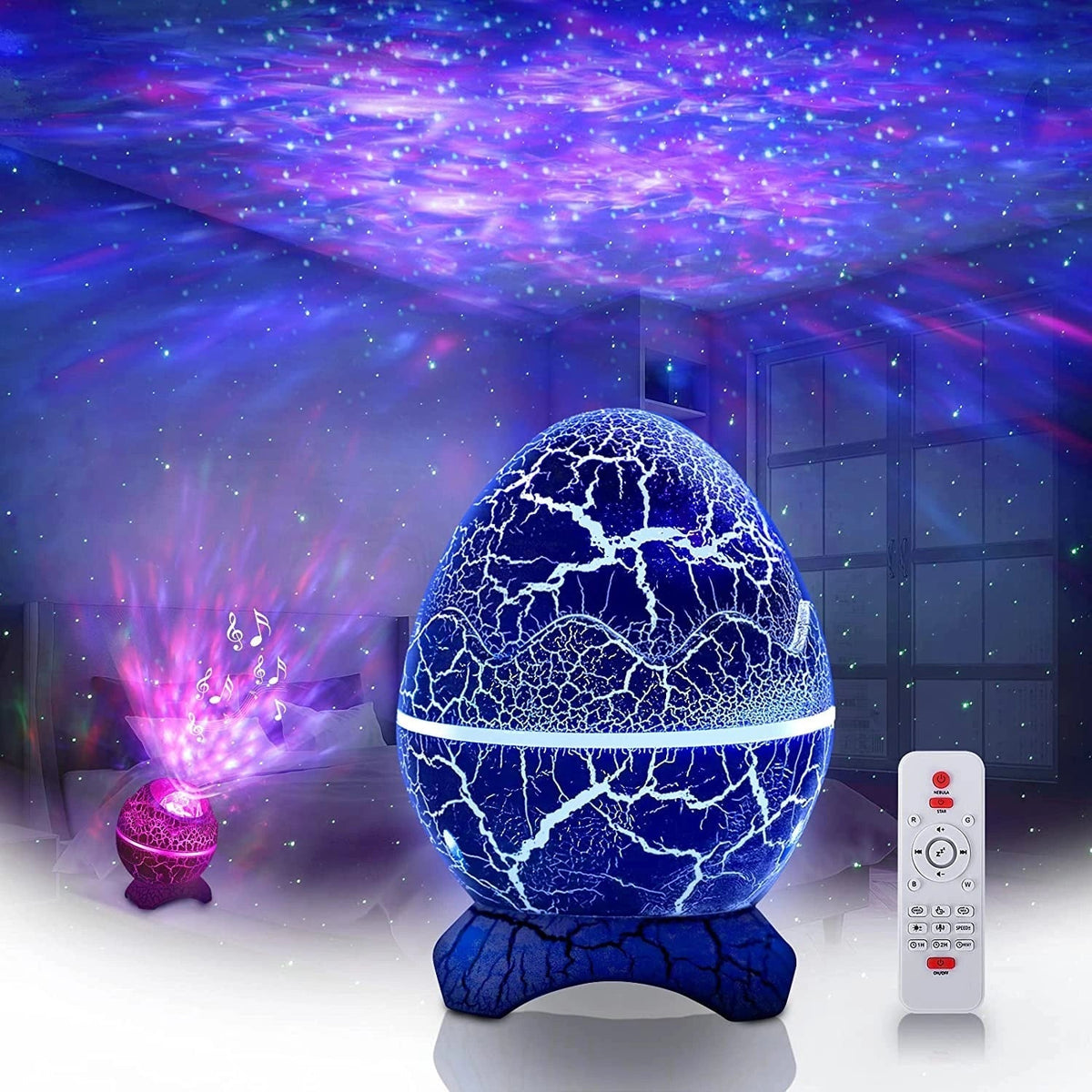 Projector Galaxy Stars Egg Science Decor