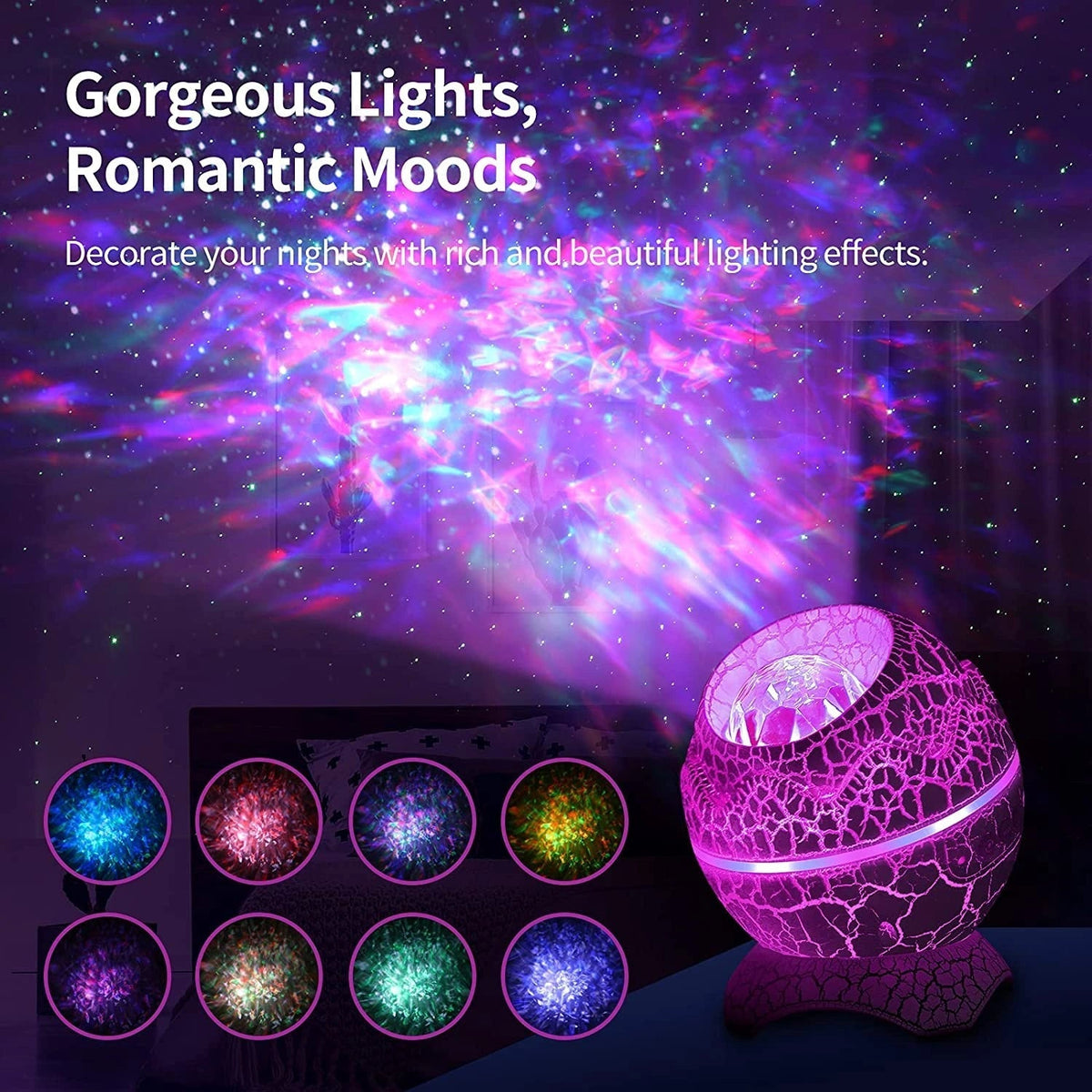 Projector Galaxy Stars Egg Science Decor