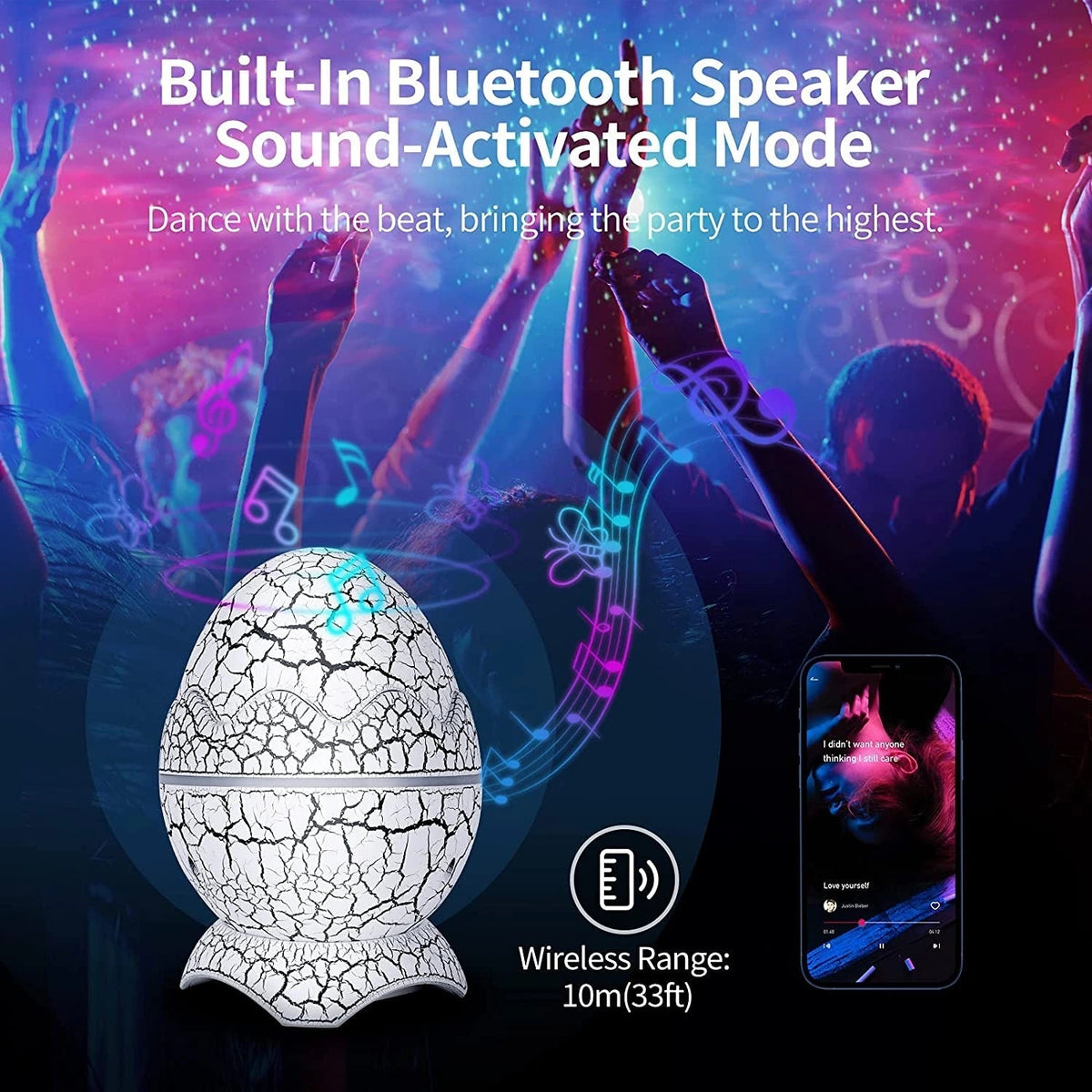Projector Galaxy Stars Egg Science Decor