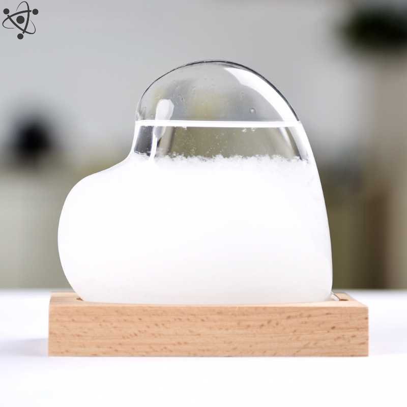Storm Glass Heart Shape Science Decor