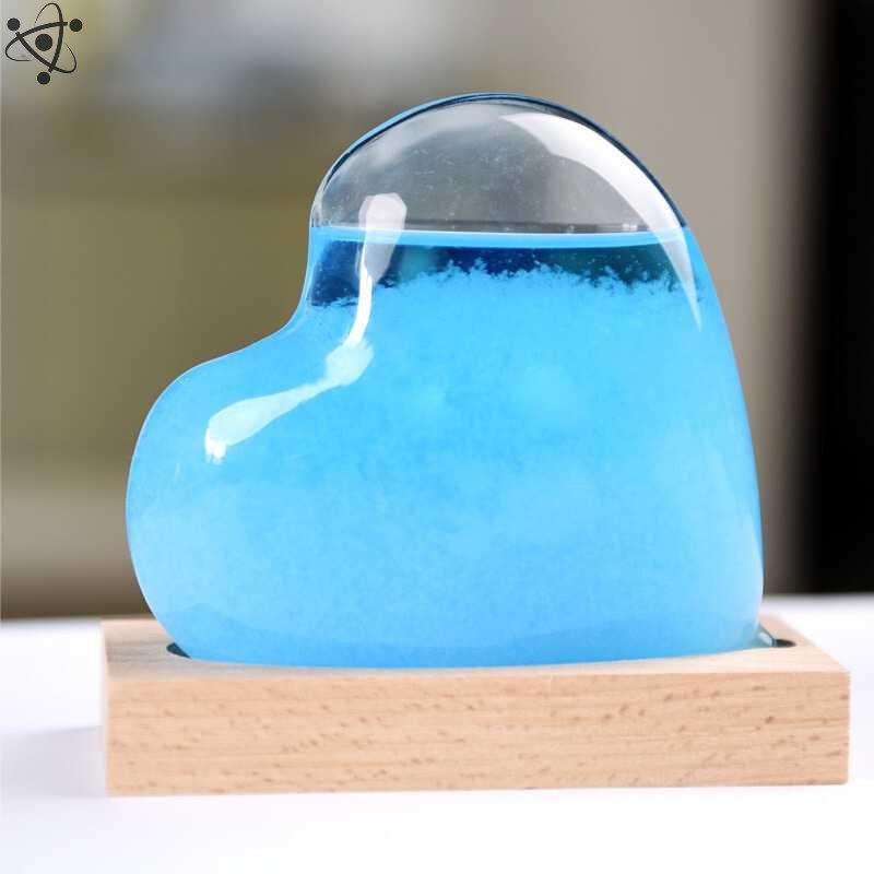 Storm Glass Heart Shape Science Decor