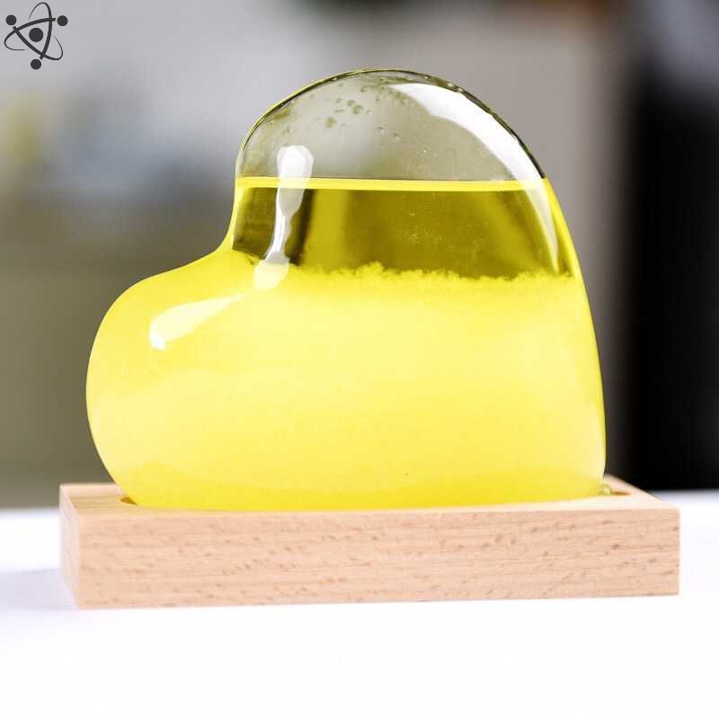 Storm Glass Heart Shape Science Decor
