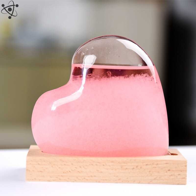 Storm Glass Heart Shape Science Decor