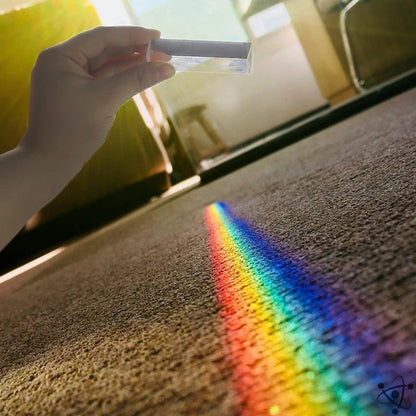 Triangular BK7 Optical Prism Science Decor