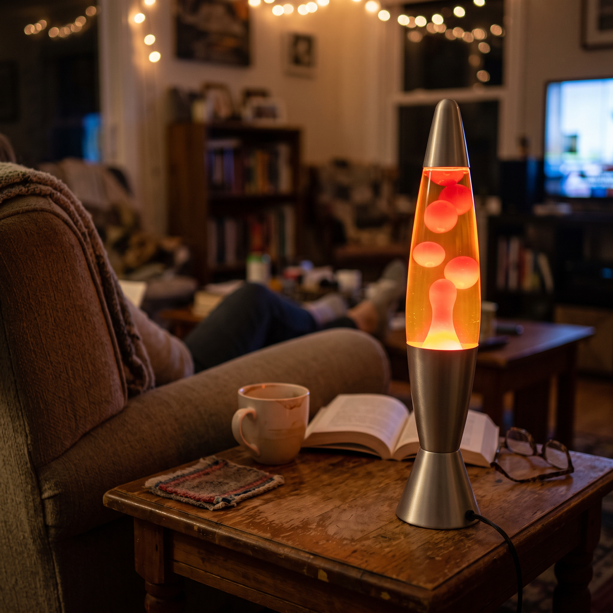 Classic Retro Lava Lamp Mood Light - Green